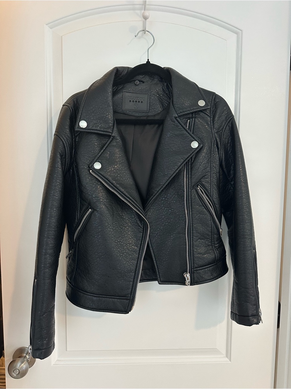 Blank NYC Faux Leather Black Moto Jacket - Women